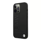 BMW Signature Logo Imprint Apple iPhone 13 Pro Max hátlap tok, fekete