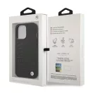BMW Signature Logo Imprint Apple iPhone 13 Pro Max hátlap tok, fekete