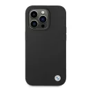 BMW Silicone Metal Logo Apple iPhone 14 Pro hátlap tok, fekete
