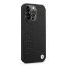 BMW Leather Stamp Apple iPhone 14 Pro hátlap tok, fekete