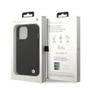 BMW Leather Stamp Apple iPhone 14 Pro hátlap tok, fekete