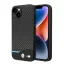 BMW Leather Carbon Apple iPhone 14 Plus hátlap tok, fekete