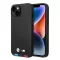 BMW Leather Stamp Tricolor Apple iPhone 14 Plus hátlap tok, fekete