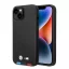 BMW Leather Stamp Tricolor Apple iPhone 14 Plus hátlap tok, fekete