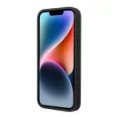 BMW Leather Stamp Tricolor Apple iPhone 14 Plus hátlap tok, fekete