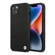 BMW Leather Stamp Apple iPhone 14 Plus hátlap tok, fekete