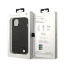 BMW Leather Stamp Apple iPhone 14 Plus hátlap tok, fekete