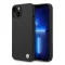 BMW Silicone Metal Logo Apple iPhone 14 hátlap tok, fekete