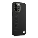 BMW Leather Textured & Stripe S23+ hátlap tok, fekete