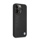 BMW Silicone Signature Logo Magsafe Apple iPhone 13 Pro hátlap tok, fekete