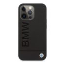 BMW Signature Logo Imprint Magsafe Apple iPhone 14 Pro Max hátlap tok, fekete