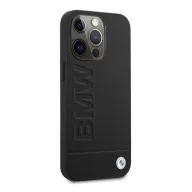   BMW Signature Logo Imprint Magsafe Apple iPhone 14 Pro Max hátlap tok, fekete