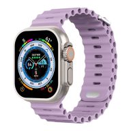   Phoner River Apple Watch 49/45/44/42 mm szilikon szíj, levendula