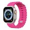 Phoner River Apple Watch 49/45/44/42 mm szilikon szíj, pink
