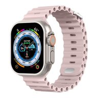   Phoner River Apple Watch 49/45/44/42 mm szilikon szíj, rózsaszín