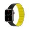 Phoner Rever Apple Watch forgatható mágneses szilikon szíj, 41/40/38mm, S/M, fekete/sárga