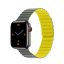 Phoner Rever Apple Watch forgatható mágneses szilikon szíj, 41/40/38mm, S/M, szürke/sárga