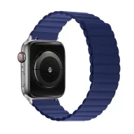   Phoner Rever Apple Watch forgatható mágneses szilikon szíj, 41/40/38mm, S/M, kék