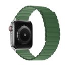 Phoner Rever Apple Watch forgatható mágneses szilikon szíj, 49/45/44/42mm, M/L, zöld