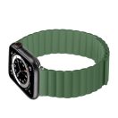 Phoner Rever Apple Watch forgatható mágneses szilikon szíj, 49/45/44/42mm, M/L, zöld