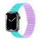 Phoner Rever Apple Watch forgatható mágneses szilikon szíj, 49/45/44/42mm, M/L, kék/lila