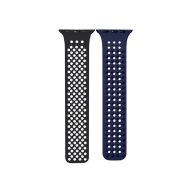   Phoner Spike Apple Watch szilikon szíj, 38/40/41mm, fekete/éjkék