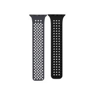   Phoner Spike Apple Watch szilikon szíj, 49/45/44/42mm, szürke/fekete