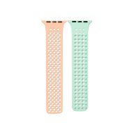   Phoner Spike Apple Watch szilikon szíj, 49/45/44/42mm, papya/pisztácia