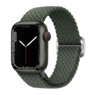   Phoner Hook Apple Watch csatos fonott szövet szíj, 38/40/41mm, fenyő