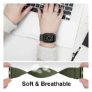 Phoner Dew Apple Watch csatos fonott szövet szíj, 38/40/41mm, zöld