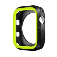 Phoner Twin Apple Watch szilikon tok, 45mm, fekete/zöld