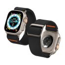 Spigen Lite Fit Ultra Apple Watch Ultra 3 / 2 / 1 49mm / 10 /  9 / 8 / 7 45mm / SE / 6 / 5 / 4 44mm / 3 / 2 / 1 42mm szövet szíj, fekete