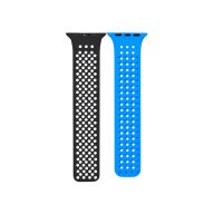   Phoner Spike Apple Watch szilikon szíj, 38/40/41mm, fekete/kék