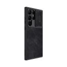 Nillkin Qin Pro Samsung Galaxy S23 Ultra bőr flip tok, fekete