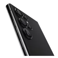   Spigen Glas.tR EZ Fit Optik Pro Samsung Galaxy S23 Ultra Tempered kameralencse-védő fólia felhelyező kerettel, fekete (2db)