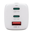 Tactical FlashBang hálózati gyorstöltő adapter 2xUSB-C + 1xUSB-A, 65W, fehér