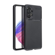   Forcell Carbon Premium Samsung Galaxy A03S karbon mintás szilikon tok, fekete