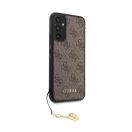 Guess 4G Charms Samsung Galaxy A34 5G szilikon tok, barna