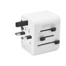 Tactical PTP világ utazó adapter töltő USB-A+ USB-C, UK/US/AU/EU, fehér