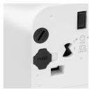 Tactical PTP világ utazó adapter töltő USB-A+ USB-C, UK/US/AU/EU, fehér