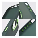 Frame Apple iPhone 12/12 Pro közepesen ütésálló tok kameravédő kerettel, zöld