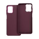 Frame Samsung Galaxy A12 közepesen ütésálló tok kameravédő kerettel, lila