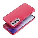 Frame Samsung Galaxy S21 FE közepesen ütésálló tok kameravédő kerettel, magenta