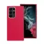 Frame Samsung Galaxy S22 Ultra közepesen ütésálló tok kameravédő kerettel, magenta