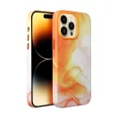 Magsafe műbőr tok Apple iPhone 14 Pro narancs színfolt