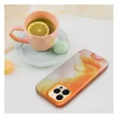 Magsafe műbőr tok Apple iPhone 14 Pro narancs színfolt