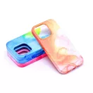 Magsafe műbőr tok Apple iPhone 14 Pro narancs színfolt