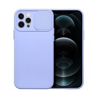   Slide Apple iPhone 12 Pro, kameravédős szilikon tok, levendula