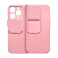   Slide Apple iPhone 12 Pro, kameravédős szilikon tok, rózsaszín