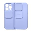 Slide Apple iPhone 13 Pro, kameravédős szilikon tok, levendula